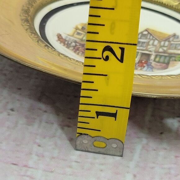 Brass Bone China Plate Wall Hanging - Picture 2 of 9